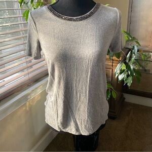 Gray Embellished Women's Top XS